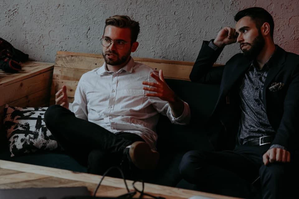 The Culture on the Web project team talking during the project