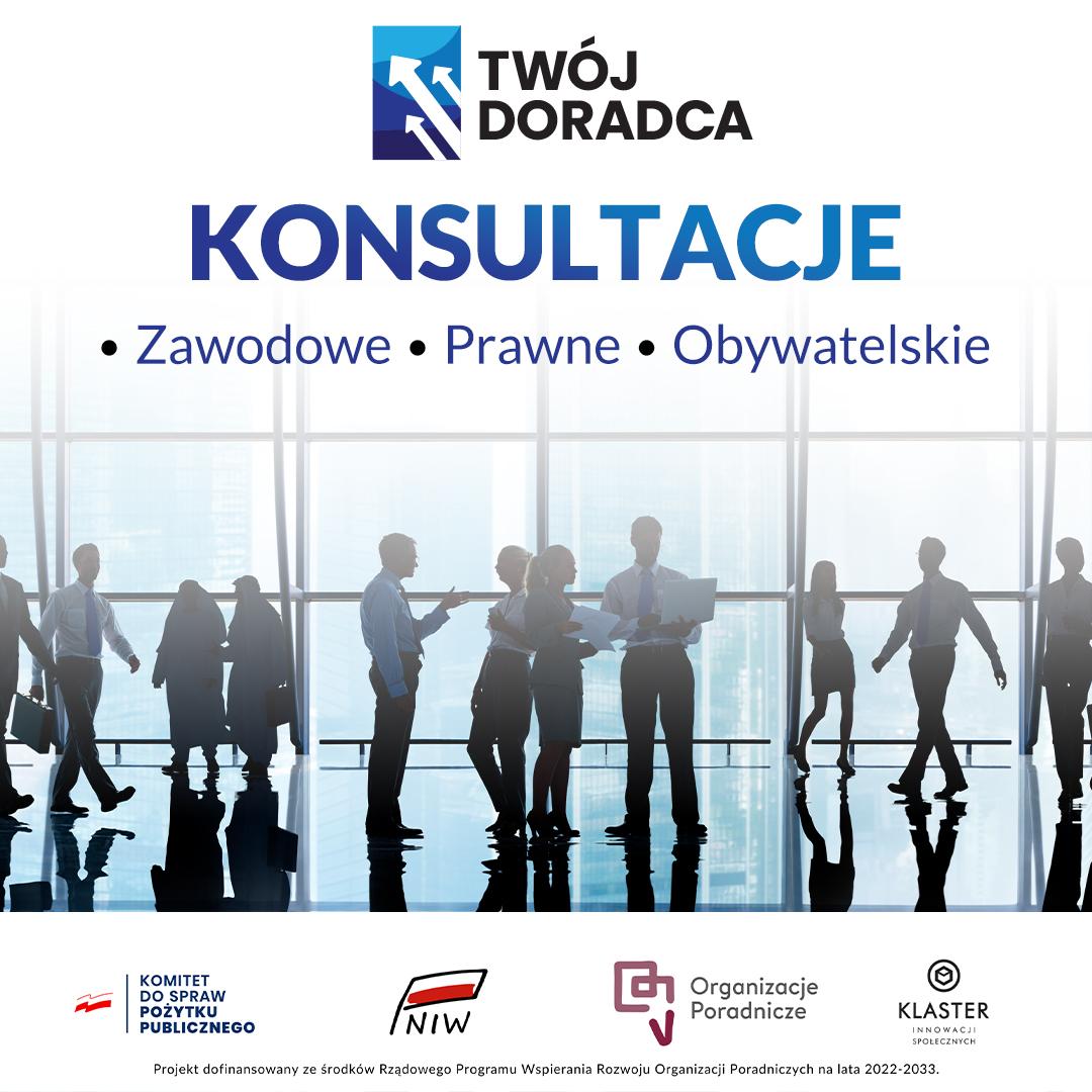 Graphic promoting career, legal, and civic consultations in the Your Advisor project.